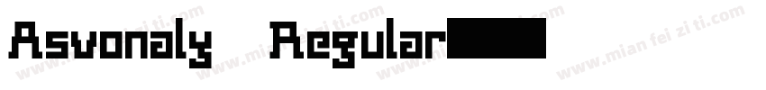 Asvonaly Regular字体转换